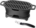 IronMaster Mini 100% Cast Iron Hibachi Grill, Tabletop Small Portable Charcoal Grill for Outdoor Camping, Japanese BBQ Grill Grate Surface 11" x 6.7" Ideal for 2 People