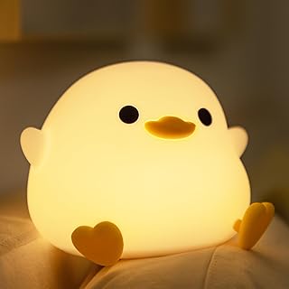 YuanDian Dodo Duck LED Night Light - Cute Silicone Duck Lamp for Bedrooms, Living Room - Rechargeable, Touch Sensor Bedside Table Lamp