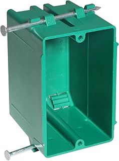 XIUTE 1-Gang High Grade of PVC New Work Standard Switch/Outlet Wall Electrical Box，Blue, with 18 Cubic Inches of Interior Space，ETL Listed，1Pack