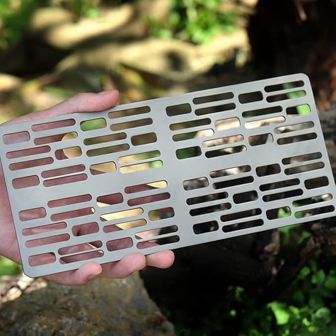 Titanium Camping Grill Lightweight Portable BBQ Grill Plate for Outdoor Camping Hiking Survival Backpacking Picnic Backyard
