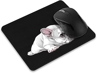 WIRESTER Non-Slip Rectangle Mousepad, French Bulldog Dog Lying Down Looking Up Mouse Pad for Home, Office and Gaming Desk