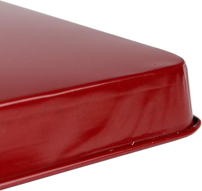 Reston Lloyd 2-Piece Rectangular Tin Burner Cover, 19.75-Inch by 11-Inch, Red