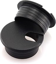 HJ Garden 2pcs 2 inch Desk Wire Cord Cable Grommets Hole Cover for Office PC Desk Cable Cord Organizer Plastic Cover Black
