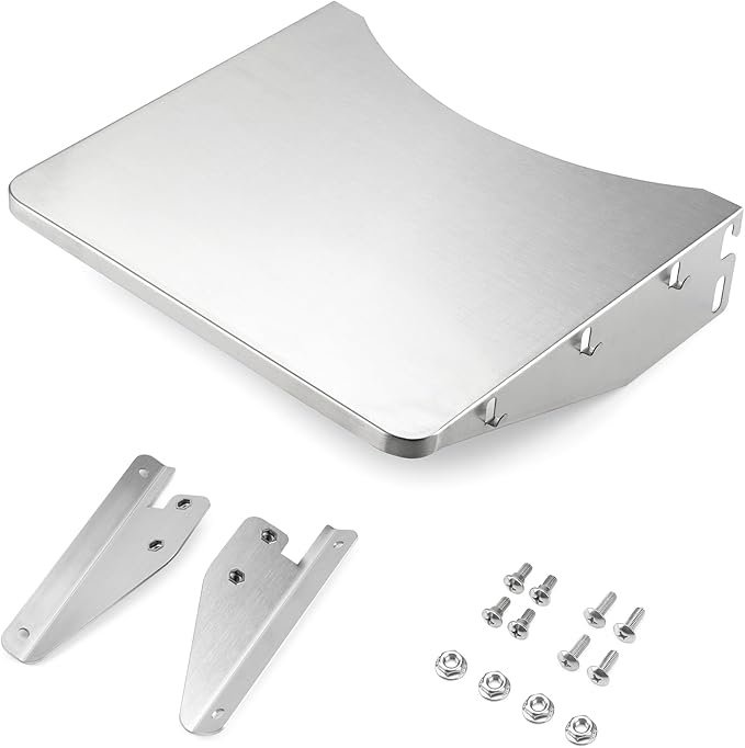 Stanbroil Stainless Steel Folding Side Table, Fits Weber 18" Charcoal Smoker, Accessories to Add Work Space