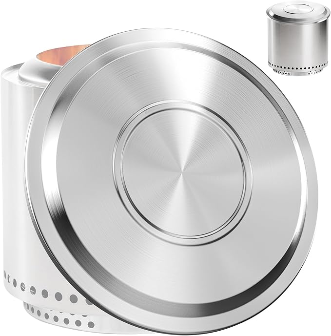 Fire Pit Lid for Solo Stove Bonfire, 19.5 Inch Stainless Steel Cover for Solo Stove Bonfire smokeless firepit - Weather-Resistant Accessories for Protection and Tabletop Use