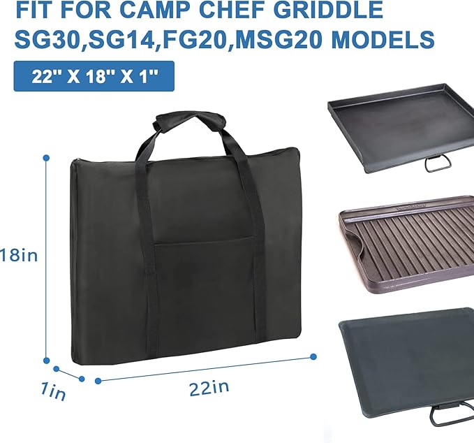 Griddle Carry Bag for Camp Chef Griddle SG30,SG14,FG20,MSG20 Models,600D Waterproof Dustproof Griddle Accessories Storage Bag for Camp Chef