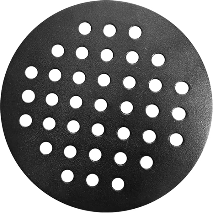 7.5" Cast Iron Bottom Fire Grate, BBQ High Heat Charcoal Plate for Kamado Joe Junior Fire Grate Grill Charcoal Replacement Accessories