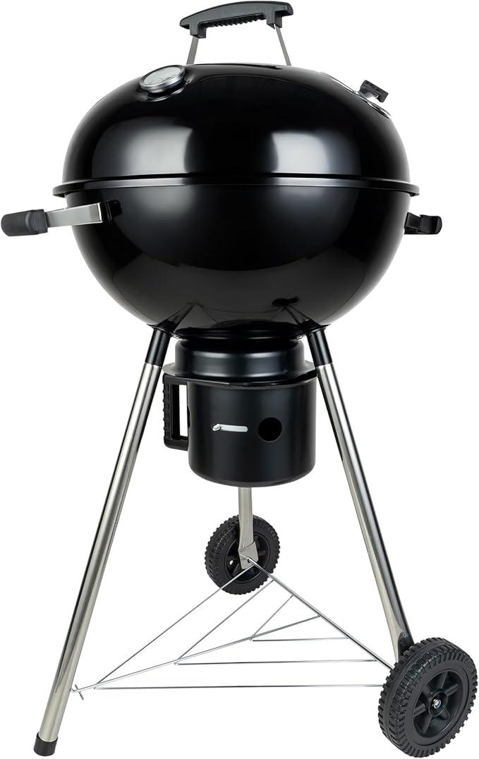 Charcoal Grills 18 inches Kettle Grill with Lid&Large Ash Collector,Outdoor Barbecue Grill for Camping/Garden/Party/Poolside