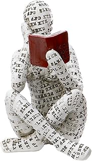 Reading Women Figurine, Thinker Statue，Modern Bookshelf Decor，Aesthetic Sculpture，Room Decor Modern Abstract Decoration on Shelf Table Desk for Living Room Office Bedroom
