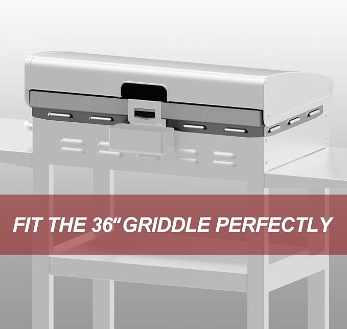 Upgraded Wind Guards for Blackstone 36 Inch Griddle, Blackstone Griddle Accessories, Magnetic Stainless Steel 5015 Wind Screen for Black stone Grill Protect Flame Hold Heat, Compatible with Hood Black