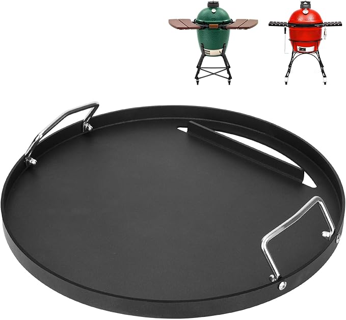 Full Size Griddle Inserts for Big Green Egg Large, Flat Top Griddle for Vision VGKSS-CC2 B-11N1A1-Y2A, Grill Cooking Griddles Kamado Joe Classic I II III 18" Charcoal Grill and Smoker