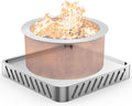 Fire Pit Base Compatible for Breeo Fire Pit X24 (25.6 Inch) - for Lawn & Deck Protection,Stainless Steel Metal Base,Heat Protection & Airflow,Fire Pit mat,Accessory for Outside & Indoor,for Solo Stove