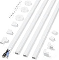 Cord Covers for Wires on Wall Extra-Long, 13.12ft TV Cord Hider Kit, Paintable Cable Management Concealer, TV Wire Hider for Wall, White Cable Raceway Channel, 4 x L39in x W0.95in x H0.55in