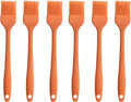 Silicone brush, Oil Brush for BBQ Kitchen Cooking Baking and Grilling (6 PCS,orange)