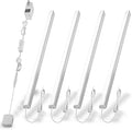 Cabinet Lighting, 4pcs 12" V-Shape Bright LED Light Bars for Under Cabinet, Gun Safe, Locker, Closet, Under Counter, Shelf, Showcase - 1200lm 12W - Pure White (6000K)
