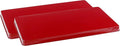 Reston Lloyd 2-Piece Rectangular Tin Burner Cover, 19.75-Inch by 11-Inch, Red