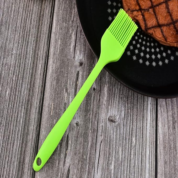 Silicone brush, Oil Brush for BBQ Kitchen Cooking Baking and Grilling (2 PCS,pink&Rose red)