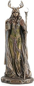 Veronese Design 10 7/8 Inch Elen of The Ways Guardian of The Forrest Pagan Goddess Cold Cast Resin Bronze Finish Sculpture
