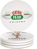 Friends TV Show Merch Ceramic Drink Coasters Set of 4 with Cork Backing | Friends Home & Kitchen Decor