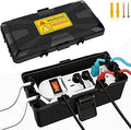 Outdoor Electrical Box (10.3 x 5.9 x 3.7 in),IP54 Waterproof Extension Cord Connection Box with 6 Cable Entry Ports,Weatherproof Outlet Cover for Power Strip,Holiday Lights,Plug, Extension Cables