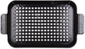 RSVP International Porcelain Coated Steel BBQ Grill Tray/Pan, Outdoor Barbeque Grilling Accessories for Cooking Fish & Vegetables, Dishwasher Safe, Small, 13x7.25"