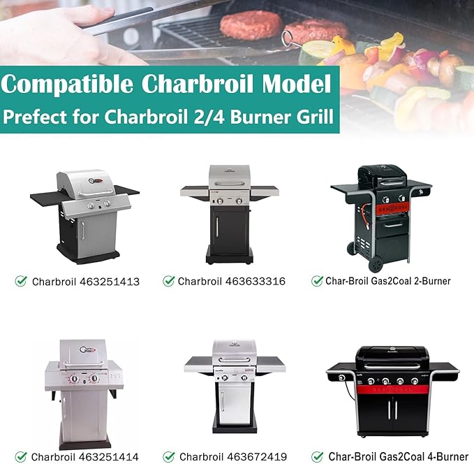 Cast Iron Grill Grates for Charbroil 463633316 463672416 463642116 463250212 463672016 463672216, Cooking Grate for G460-0500-W1 G309-0019-W2 463631410 463251414 463672019 463672219 463645015