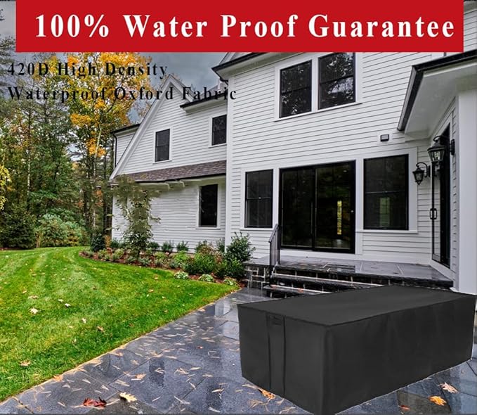 Fire Pit Cover Rectangular 56 Inch,Propane Gas Fire Pit Table Cover,Outdoor Waterproof Firepit Table Cover - 56 x 27 x 15 Inch