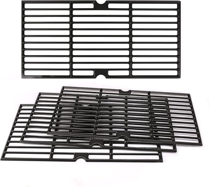 Utheer Cast Iron Grill Grates fit Oklahoma joe's Longhorn Comb Charcoal/Gas Smoke 12201767,14201767, fit Oklahoma joe's Longhorn 18202083,16202046,15202029 Cast Iron Grill Cooking Grids, 4 Pack