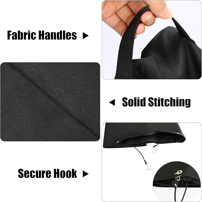 QuliMetal Patio Cover and Carry Bag for Camp Chef 3 Burner Stoves, Tundra Pro 16, SPG90B, PRO90, TB90LWG – Heavy Duty 600D Stove Cover and Bag for Camp Chef Pro 90X