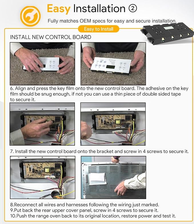 316557118 Range Oven Control Board - Replacement for Kenmore Range Clock Timer 316418208 316557108, 120V, 60 Hz, Electronic Clock/Timer Display