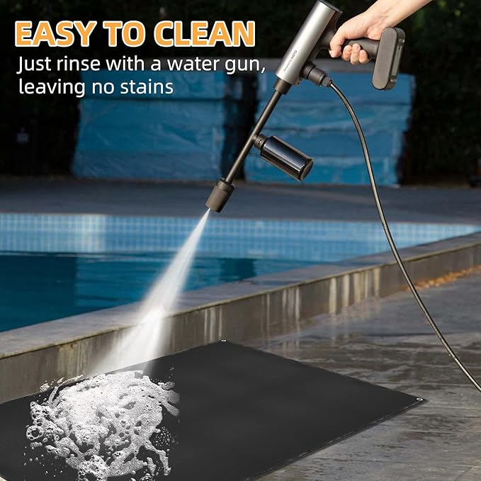 Under Grill Mat for Outdoor Grilling, 80 x 48 inches Double-Sided Fireproof, Waterproof BBQ Protector for Deck and Patio Under Grill Mat for Outdoor BBQ