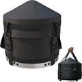 SoIo Stove Bonfire Fire Pit Cover, Smokeless Fire Pit Cover, Waterproof Sloped Top with Carry Straps, Fits for Fire Pits -22" D X 22" W X 17" H