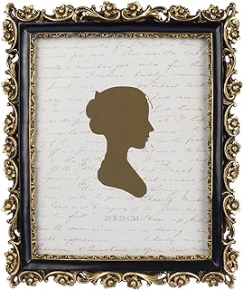 Sunlit Vintage Picture Frame 8x10 Inch, Luxury Antique Photo Frames with Glass Front, Photo Display, Tabletop Wall Hanging, Gift Ideas, Gold and Black