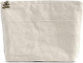 HAPPYHEIDI Canvas Pouch for Tools, Painting Pouch, Raw White, Cotton Blend, Solid, Zipper, 7.1x2.4x7 Inches, Natural