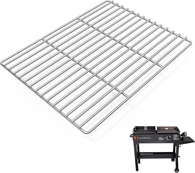 SafBbcue Charcoal Grate for Blackstone 1819 Griddle & Charcoal Grill Combo Replacement Parts, Charcoal Fire Grate Compatible with Blackstone Duo Model 1819, Stainless Steel