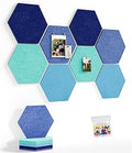 8 Pack Hexagon Felt Bulletin Board Tiles - 12 Inch Large Thick Pinboard for Walls with 30 Push Pins, DIY Panels for Home Office Decor, Aesthetic Hex Corkboard Alternative