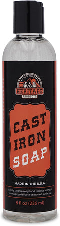Heritage Products Cast Iron Soap – All Natural Skillet Cleaning Soap Cleans, Restores, Removes Rust from Griddle, Grill Grate, Dutch Oven - Cast Iron Cleaner for Home and Camping