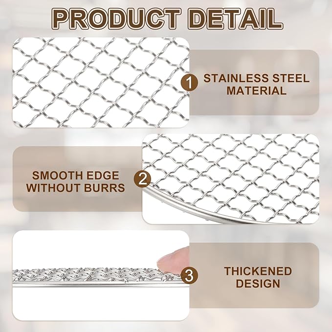 uxcell Stainless Steel Cooling Racks,5.9 Inch Round BBQ Grill Net Steaming Rack, Oven & Dishwasher Safe, for Baking Grilling Roasting Silver
