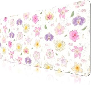 AUPET Leather Desk Pad Blotter Mat, Large Mouse Pad, Non-Slip Waterproof Desk Writing Pad Protector, Desk Decor for Office，Home，Gaming (Blossom, 35.4X15.7 inch)