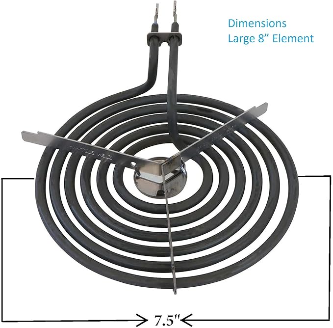 KITCHEN BASICS 101 WB30M1 WB30M2 Replacement Range Stove Top Surface Element Burner Kit for GE and Hotpoint, 4 Pack Includes 2 WB30M1 (6") and 2 WB30M2 (8"), 2912, 340523, 243867, WB30M0001