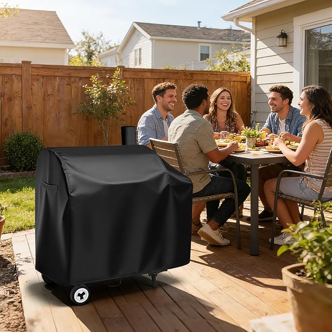 Charcoal Grills Cover for CC1830 30 Barrel Charcoal Grill, Waterproof Outdoor Grill Cover BBQ Grill Cover Barbeque Grill Cover - 44" L×27.6" W×43" H, Black