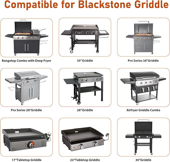 50-Pack Griddle Accessories for Blackstone - Grease Cup Liners Compatible with Blackstone 5017 Griddle, Aluminum Foil Drip Pan Disposable Grease Catcher Tray for 17, 22, 28, 36 Inch
