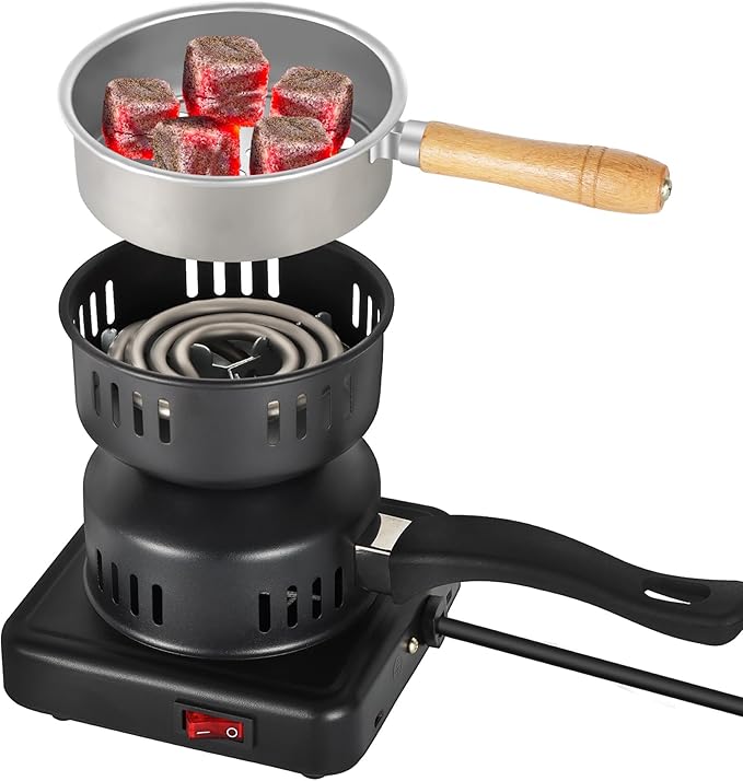 Multipurpose Electric Charcoal Burner -500W Coal Burner Hot Plate Electric Stove Coconut Starter for Shisha Hookah Coals aa & Faster
