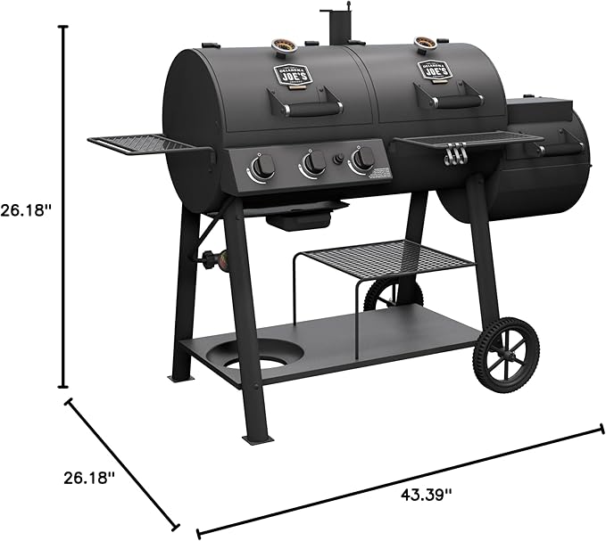 Oklahoma Joe's Canyon Combo DLX Charcoal and Propane Gas Smoker & Grill - 24203005