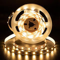 echosari Strip Lights USB 5V, 9.8Ft 180 LED Strip Lights Cuttable Each 2835 SMD, Super Bright with Self-Adhesive DIY for Photo Frames Desks Monitor Shelves Decor (Warm Whtie)