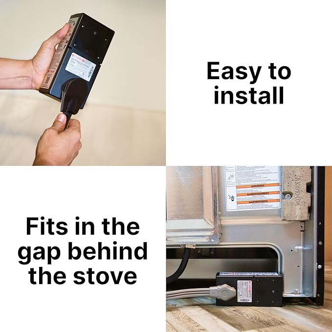 FireAvert - Electric Auto Stove Shut-Off Safety Device (3 or 4 Prong), Oven Monitoring Solution for Senior Citizen and Elderly Parents, As Seen On Shark Tank (3-Prong)