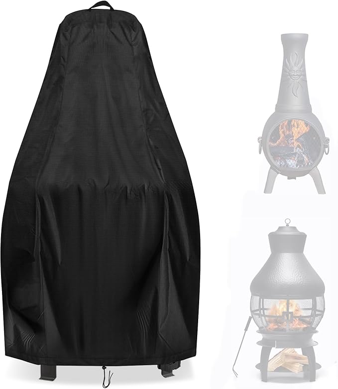 Chiminea Cover for Giantex Wood Burning Chiminea, Waterproof Outdoor Fireplace Fire Pit Cover-20"D x 44"H