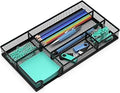 Desk Drawer Organizer, Small Metal Mesh Drawer Organizer Tray, Office Pencil Drawer Organizer Accessories for Desktop, Bathroom, Kitchen, Makeup, Vanity