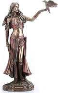 Veronese Design 10 1/4 Inch Celtic Goddess Morrigan with Crow and Sword Resin Statue Bronze Finish