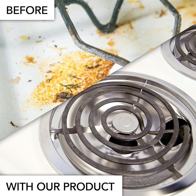 Round Electric Stove Burner Covers (100 Pack) 6 Inch and 8 Inch Disposable Stove Top Aluminum Foil Bib Liners, to Keep Kitchen Range Clean from Oil and Food Drips, Stock Your Home